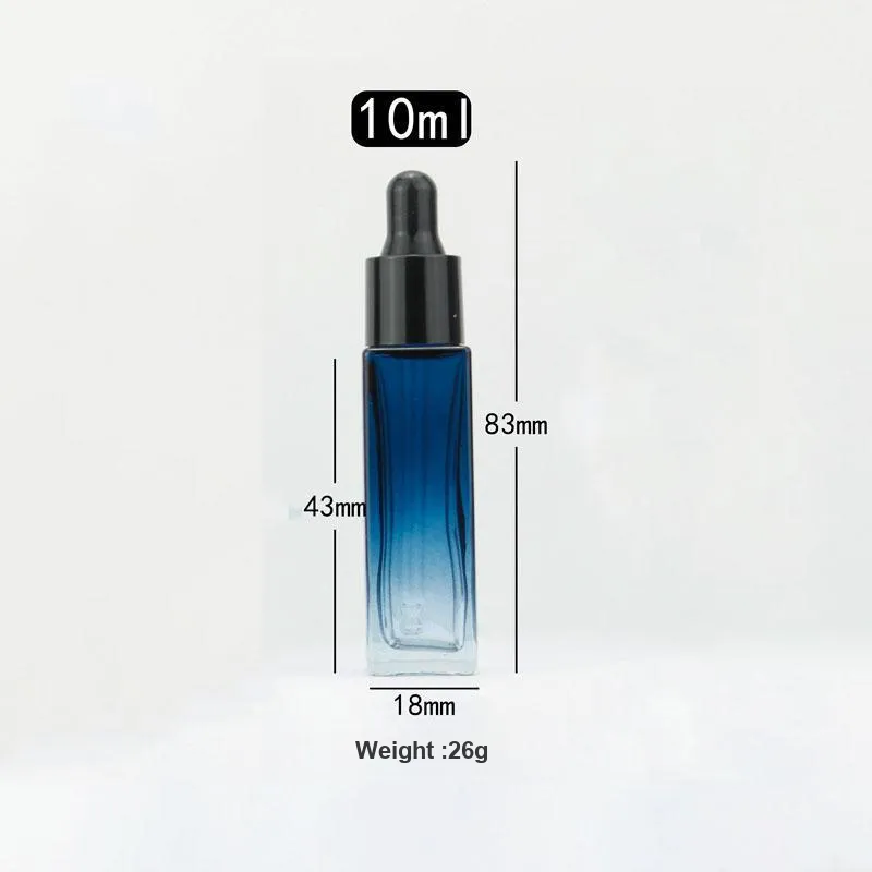 JINGLINGLONG 10ml Glass Dropper Bottle Essential Oil Mixing Bottle Mini Sample Empty Bottle Travel Portable Set-3