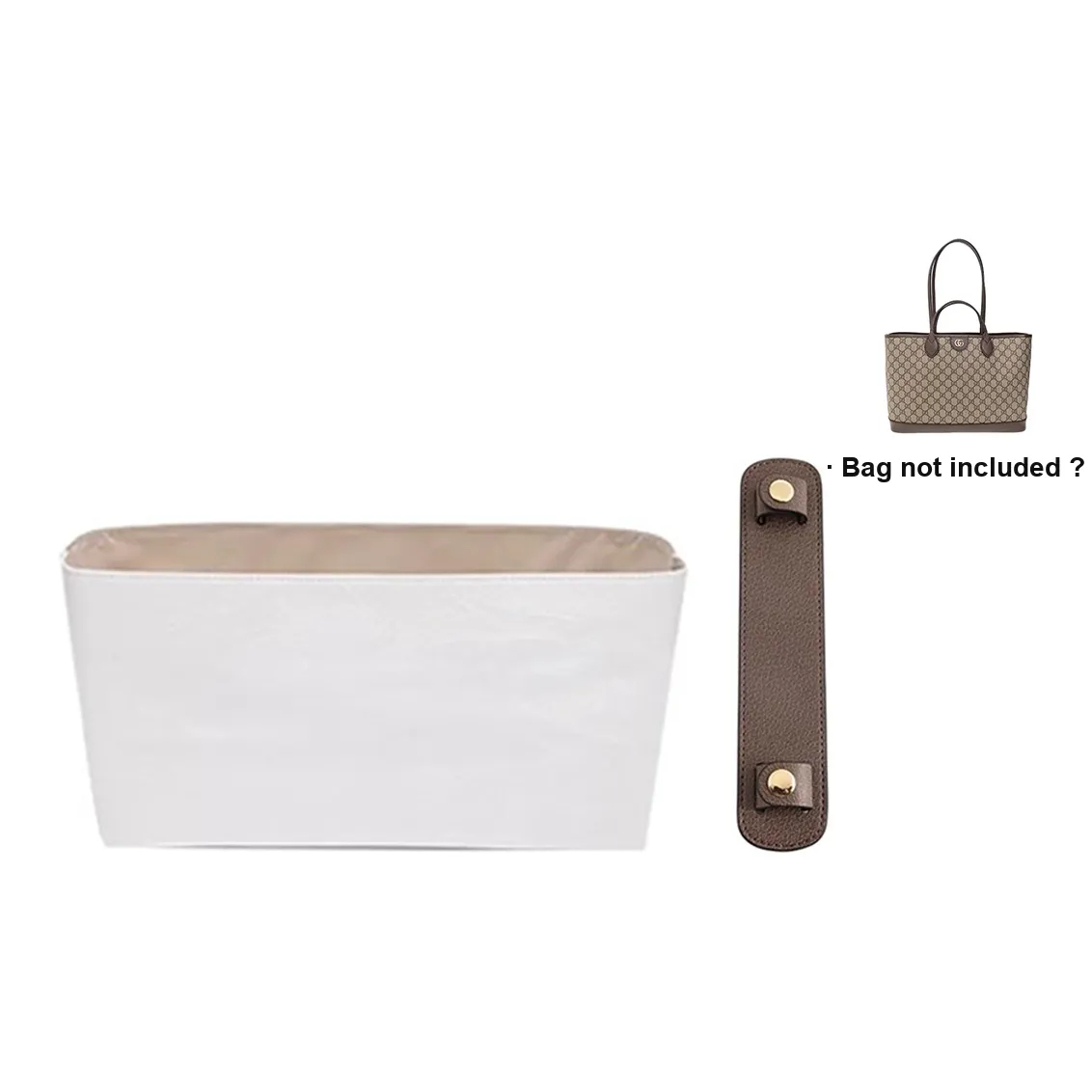 Ingenuity Handmade Bag Straps Brown Stress Relief Shoulder Pads+Ophidia Medium Size Waterproof Liner [Super Light DuPont Paper]