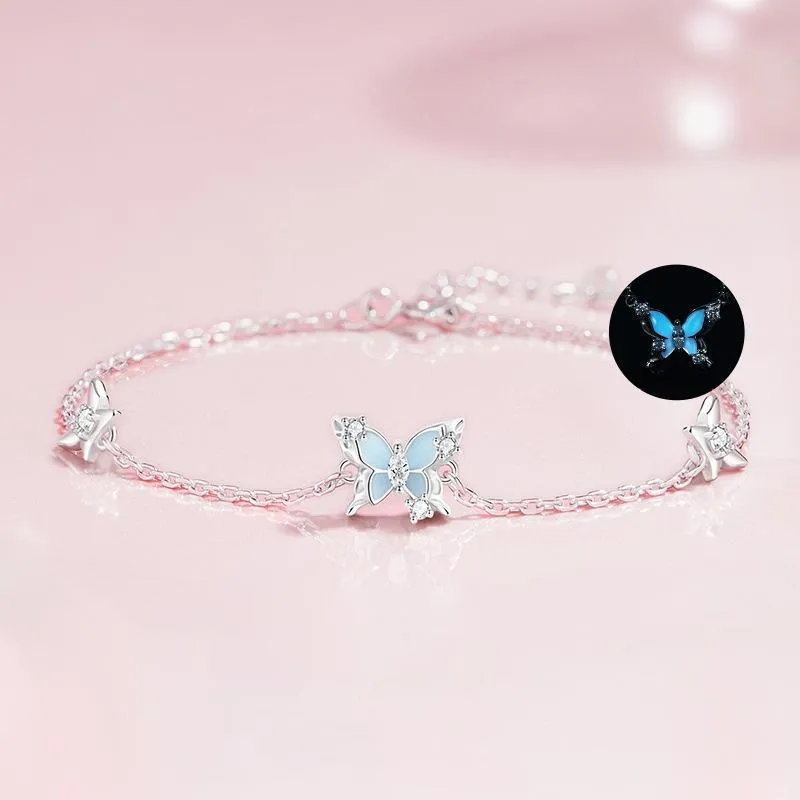 MAGICPOLE 925 Sterling Silver Sparkling Zircon Bracelets Women's Silver-2