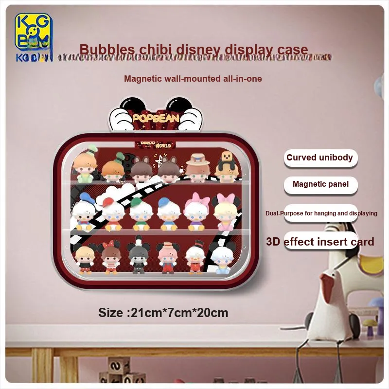 KGBOX Used For Pop Mart Dimoo WORLD Disney Classic Doll Acrylic Display Case Model Accessories-3