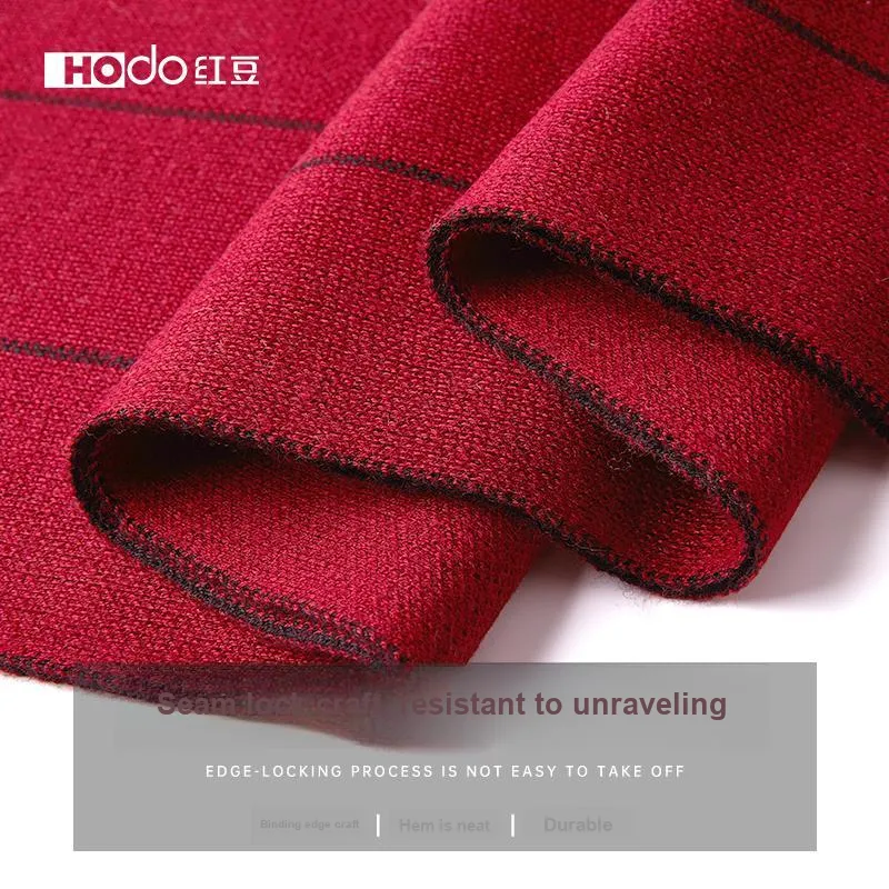 Red bean Knit Scarves Men-12