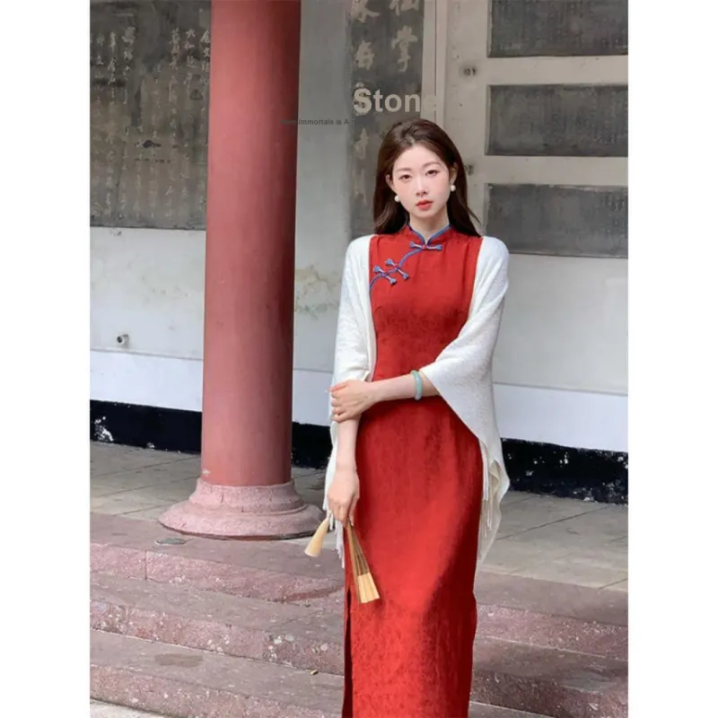 MDEHT Cheongsams Women's Red-2