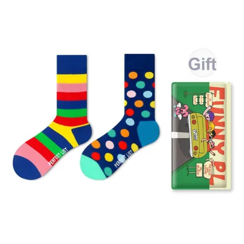 PL Полка Дот Тонкие Модные Носки BD Унисекс MID Носки до Икры