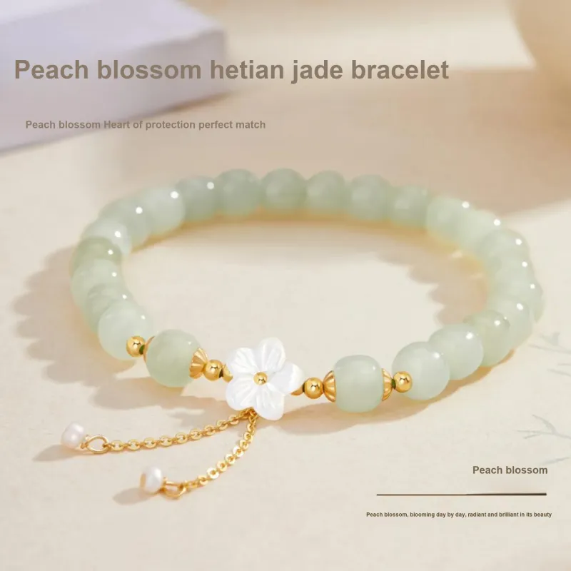 Kevni Bracelets Pale Greenish White Jade Women's-4