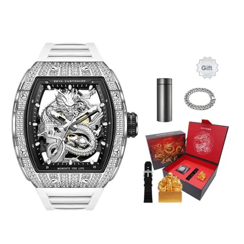 GEYA Автоматический Механический Movement Мужские Часы 46,5mm*16,1mm*51mm Cut Out