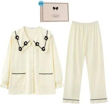 MIOJUER Pajama Set Women's Custard