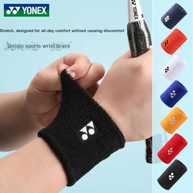 YONEX Running, Mountaineering, Hiking, Cycling Wristbands Breathable Black Cotton Polyester Basic Protective Equipment-4