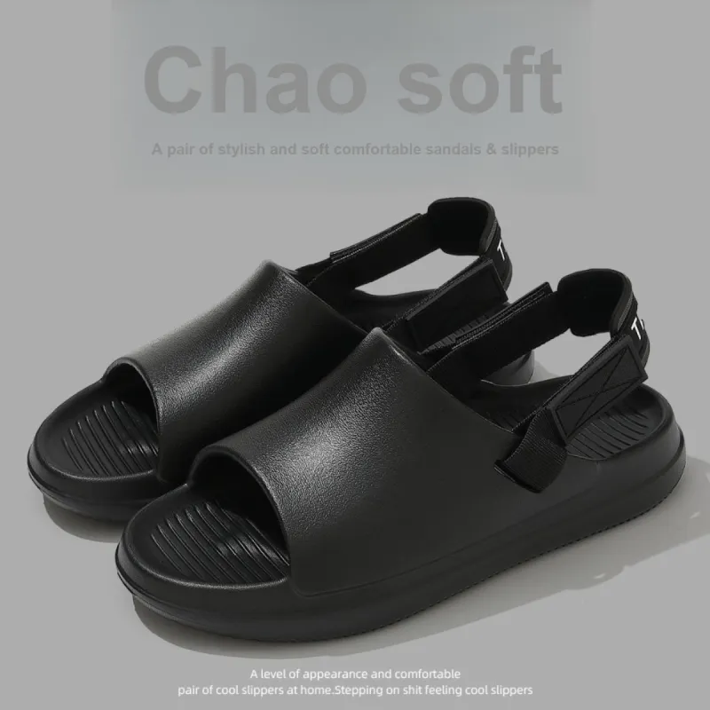 Yalu Men's Slippers Summer Indoor Home Slippers Platform Slip Resistant Adjustable Slippers Men-1
