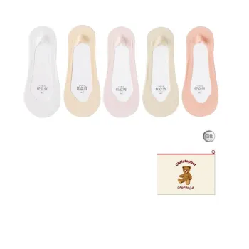 Caramella No Show Socks Women's Shopping Bag 5 Pack
