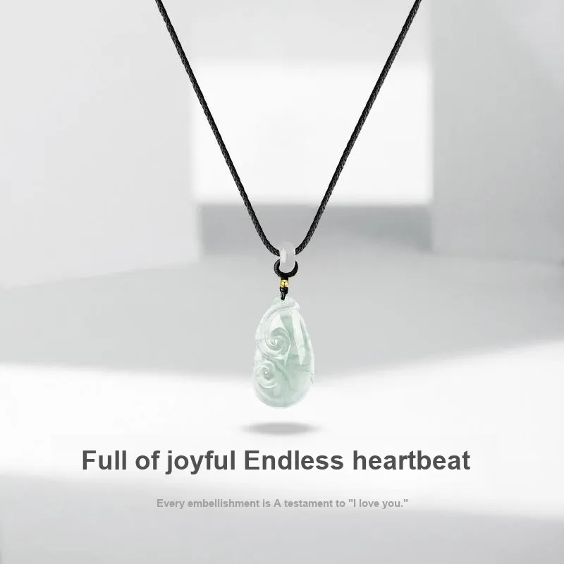 JUICY GRAPE African Emerald Jade Necklaces Unisex-2