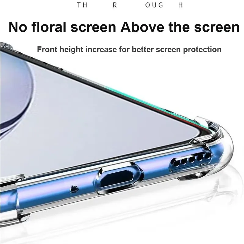 Cuttlefish Grid TPU Material Transparent Impact Resistant Phone Cases Compatible With Oppo Reno11 Minimalist-4
