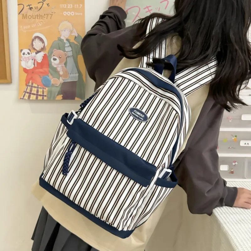 OURFUN Nylon Backpack Women's Black/Burgundy/Khaki/Light Green/Blue-11