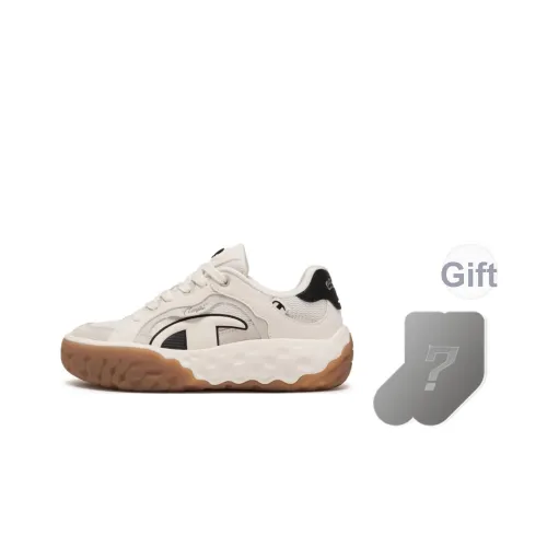 Champion Low Top Скейтборд Кроссовки Женские Молочно-белый Черный