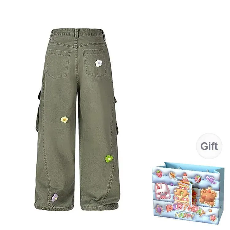 Gentle Welcome Cargo Pants Unisex Green-1
