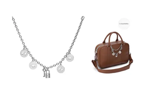 Lan Bao Fan Alloy Bag Accessory Unisex Silver