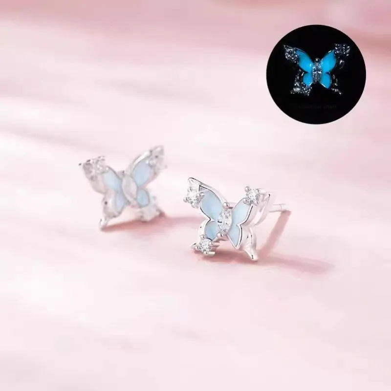 LAA 925 Sterling Silver Stud Earrings Women's-3