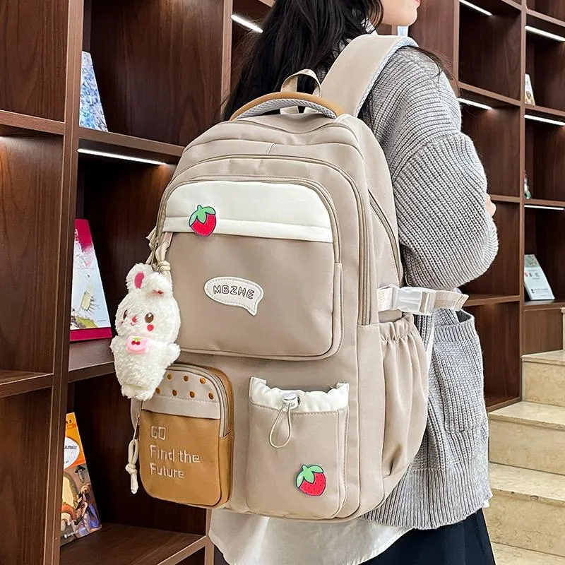 Alcohol Dragon Canvas Backpack Regular Women's Multicolor-28