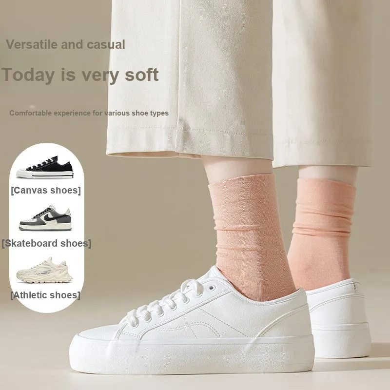 MIIOW Mid Calf Socks Women's 5 Pack-5