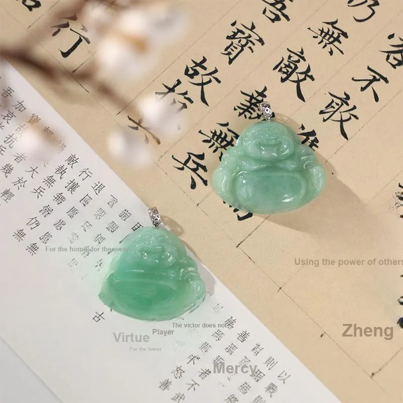 Clear Snow Glutinous Jade Jadeite Necklaces Unisex-4