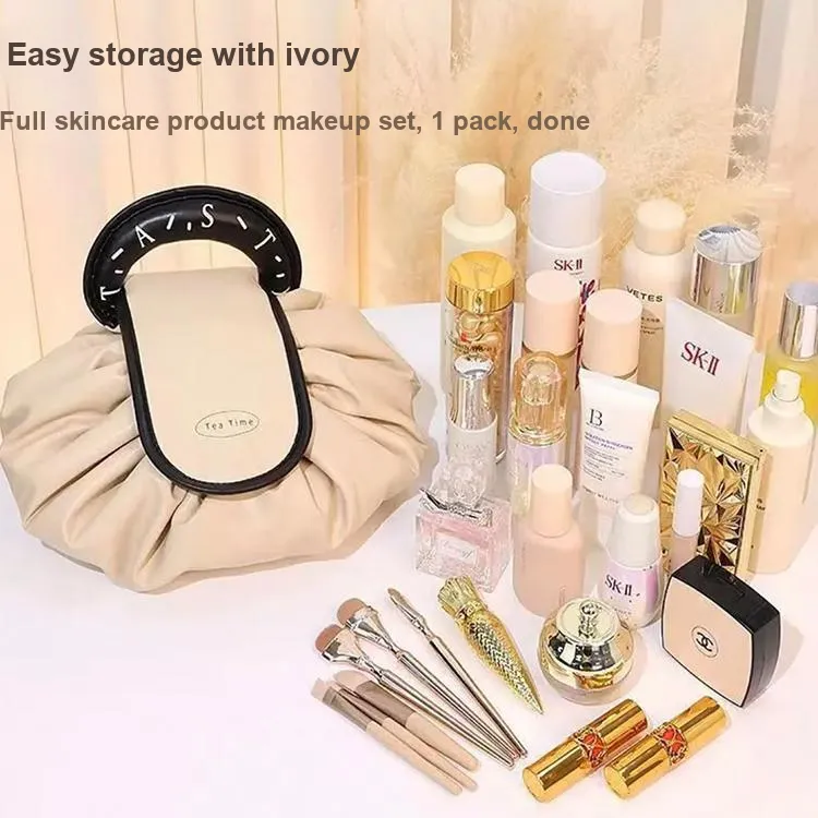 MOST ORIGINAL DESIGN Travel Toiletry Bag With Drawstring Closure Large Capacity Shopping Bag-25