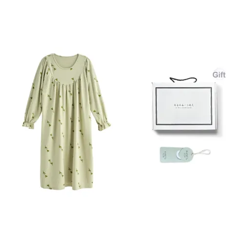 XUANZHITING Ночная сорочка Gift Box Set Женская Светло-зеленая