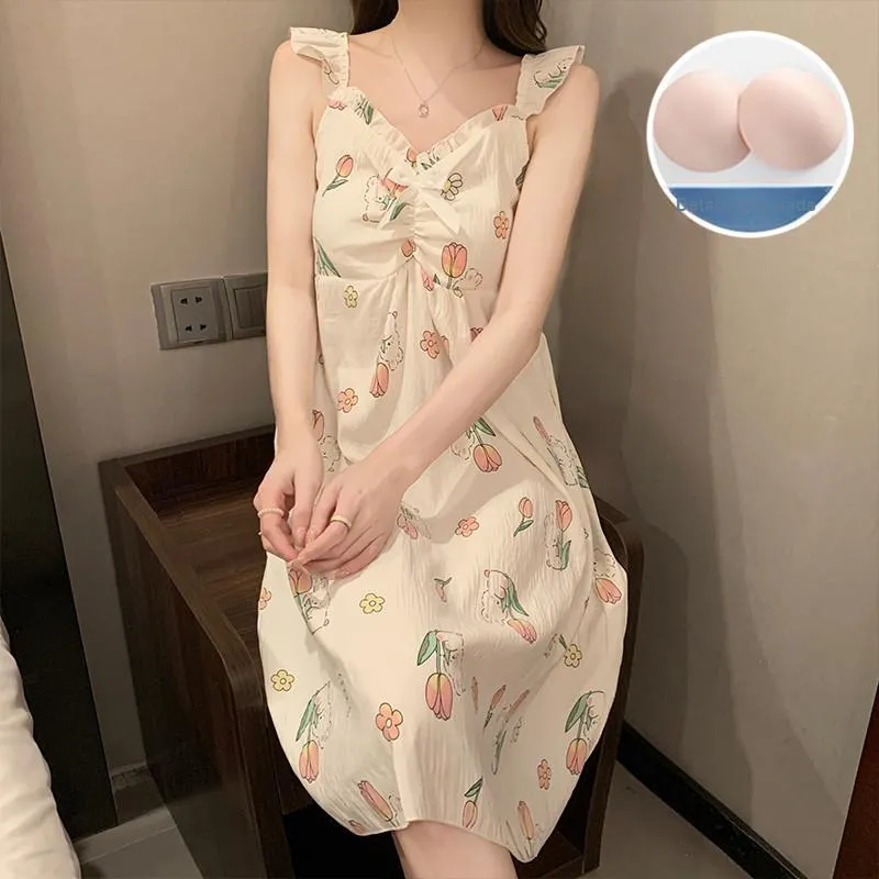 Ta Yan Nightgown Women's Apricot-4