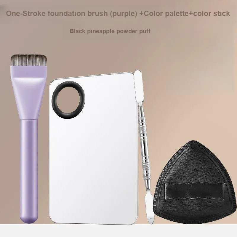 Gentle Welcome Foundation Tool Flat Head Seamless Base Make up Tools No Pink-3