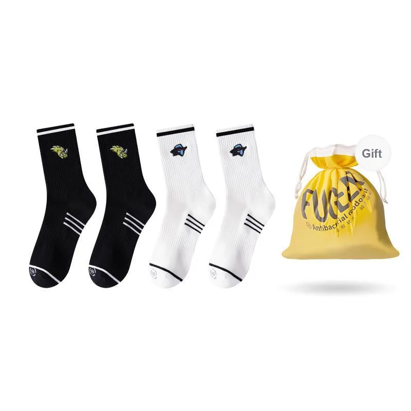 FUGEER Mid-Calf Socks Men's 4 Pack-5