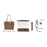 Brown Liner+Bottom Pad+Shoulder Pads[Three-Piece Set]Includes Pendant-City33 Dark Brown