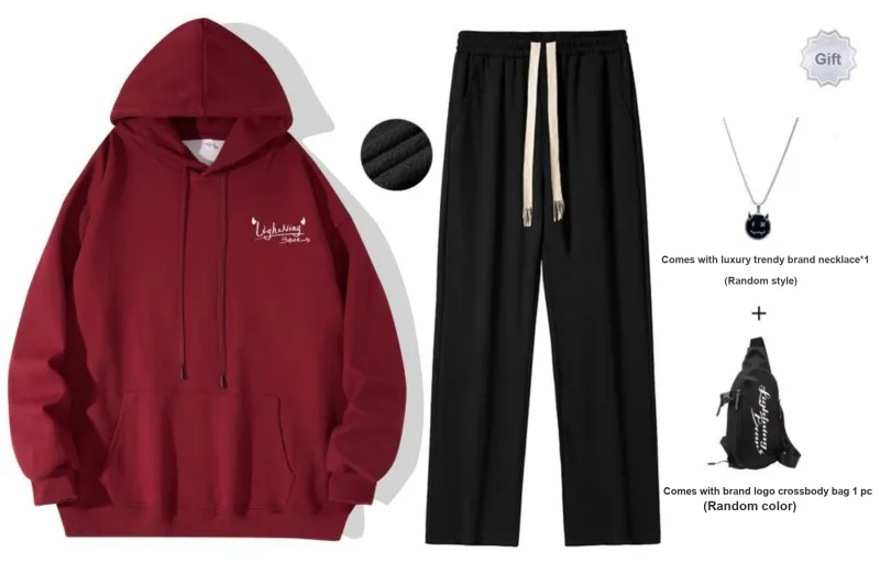 LIGHTNING BEAR Sweatshirt Sets Unisex-19