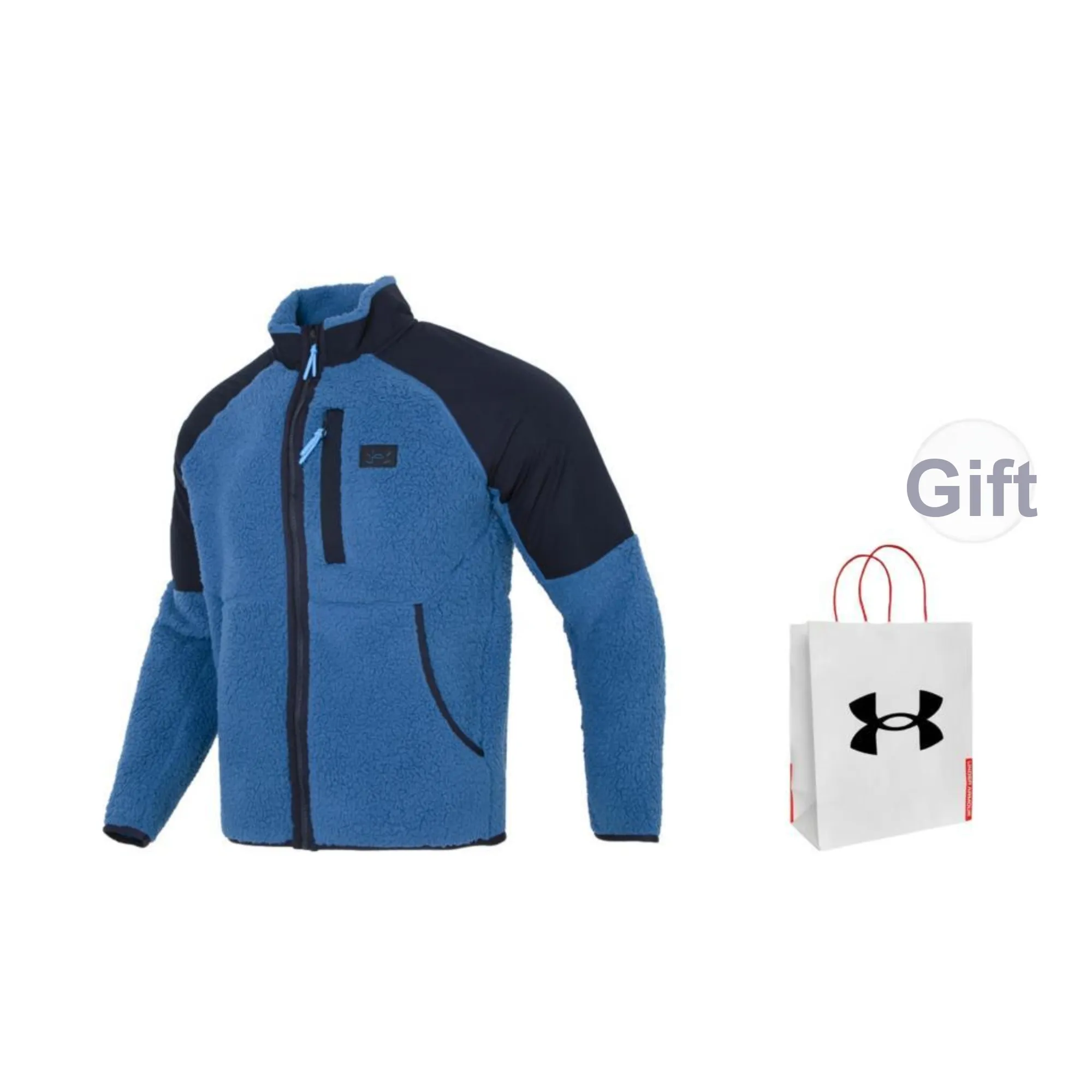 Under Armour Jackets Coats Men's Blue And Black Shopping Bag Included