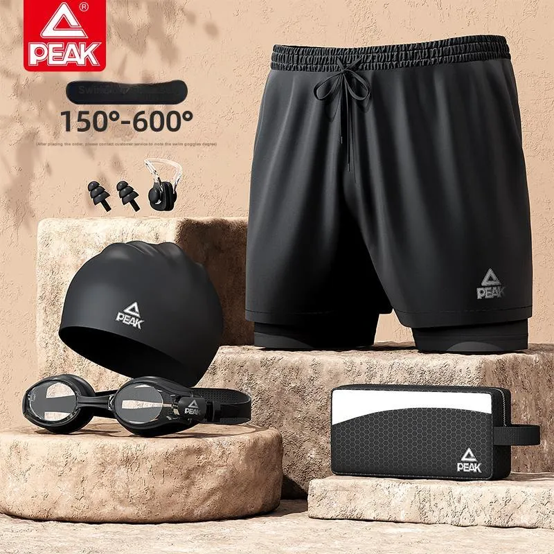 PEAK Swimming Sets Polyester Men's Black-4