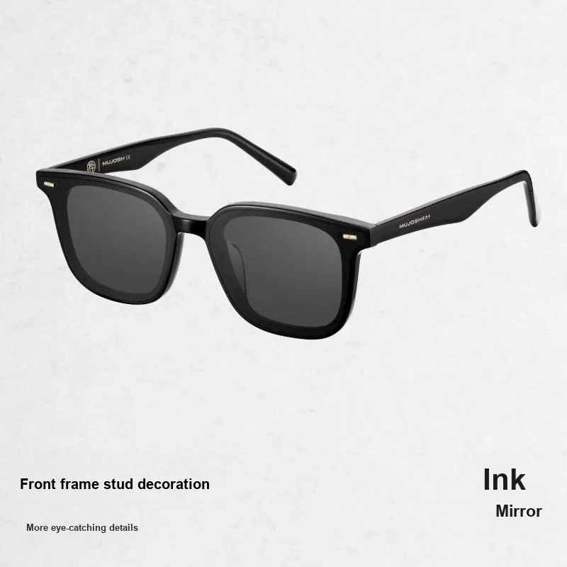 MUJOSH Plate Frame Square Driving Sunglasses For Sun Protection Unisex-1