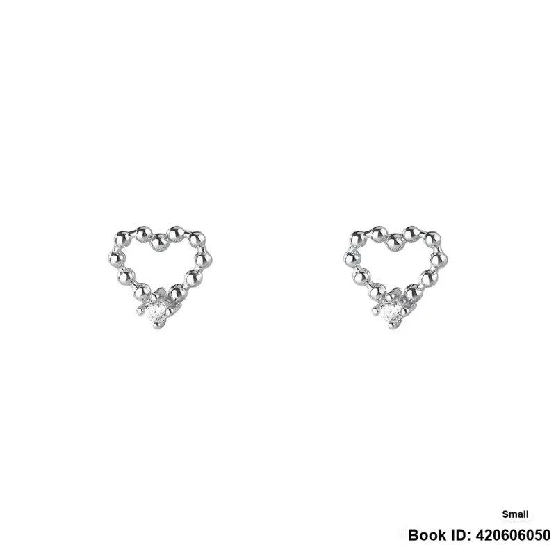 BLESSED BULLET S925 Sterling Silver Needle Stud Earrings Women's-0
