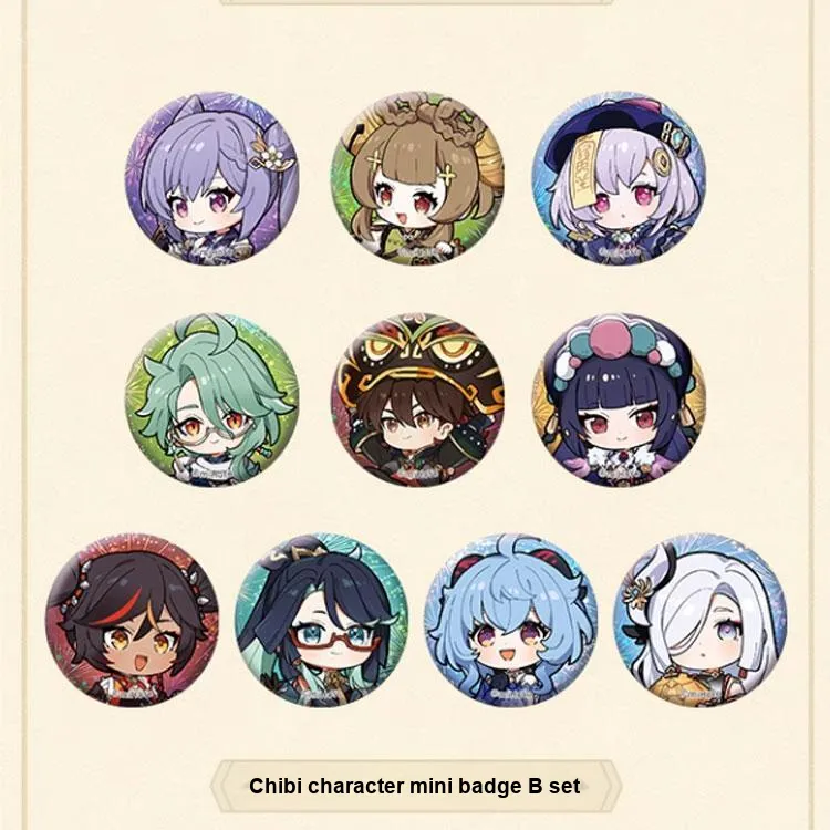 GenShin Harrier Chibi Spring Breeze Collection Mini Chibi Character Set Badges-3