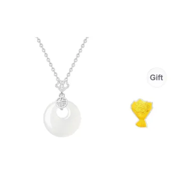 Love Jewelry Natural Chalcedony Necklaces Women's