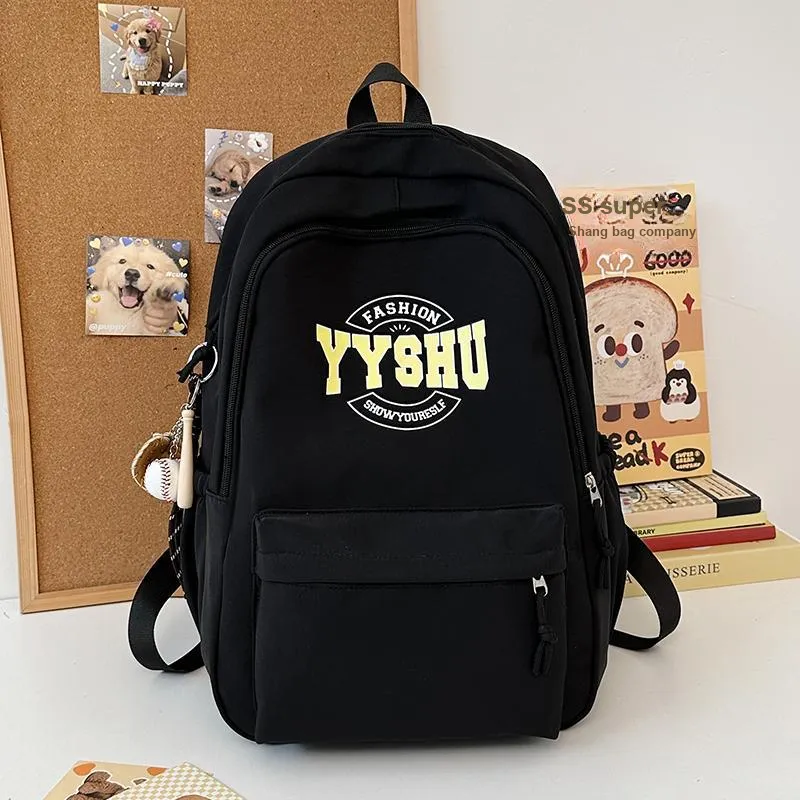 Yalu Pu Backpack Unisex White/Black/Pink/Red/Blue-8