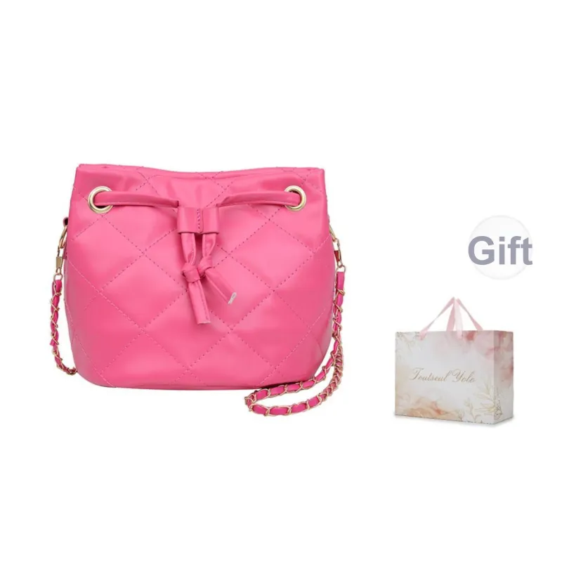 TOUTSEUL YOLO PU Crossbody Bag, Shoulder Bag Women's White/Khaki/Black/Rose Red-15