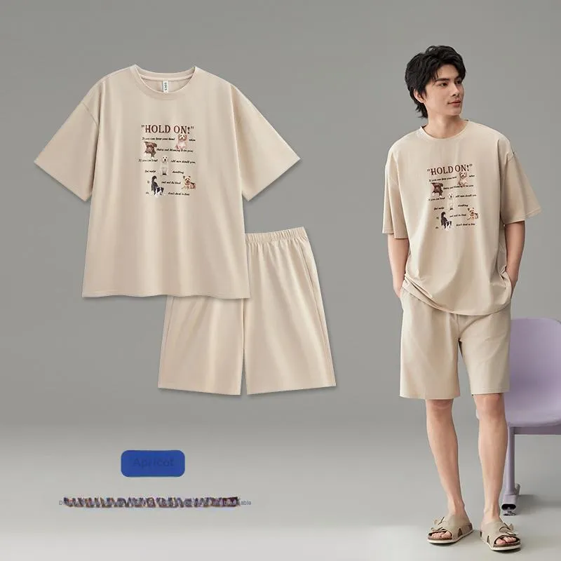 Peninsula City Pajama Set Men's Gift Box Set Apricot-3