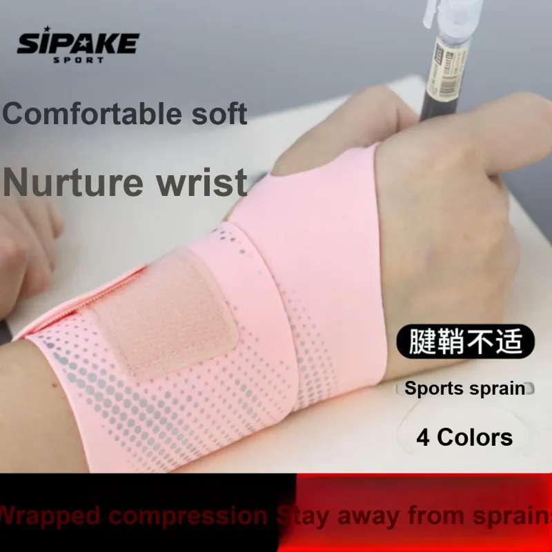 SIPAKESPORT Tennis Badminton Sprains/Broken Bones Wristbands Compression Pink Print Unisex Professional Protective-4