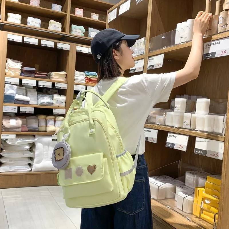 Yalu Nylon Backpack Unisex Multicolor-14