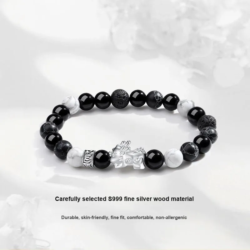 MISS TOOYA Natural Glass Cat Eye Bracelets Unisex-2