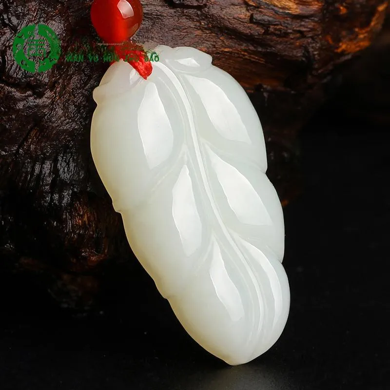 WANYUHUN Hetian Jade Pendants White Jade Unisex-2