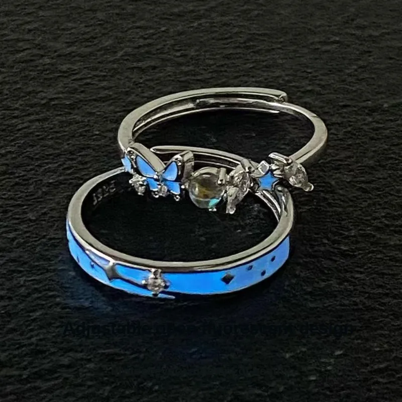 Master Kim Romantic Students Love Confession Couple Rings Unisex-2