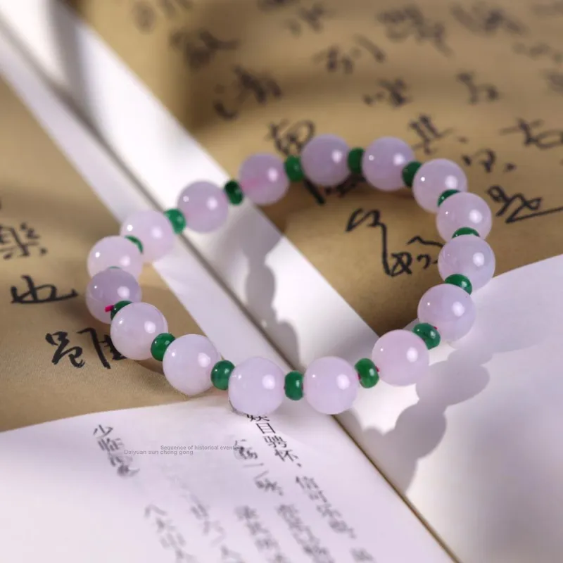 Clear Snow Glutinous Jade Jadeite Bracelets Unisex-5