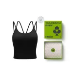 [with Pads]V-Neck Camisole-Black+Moon White