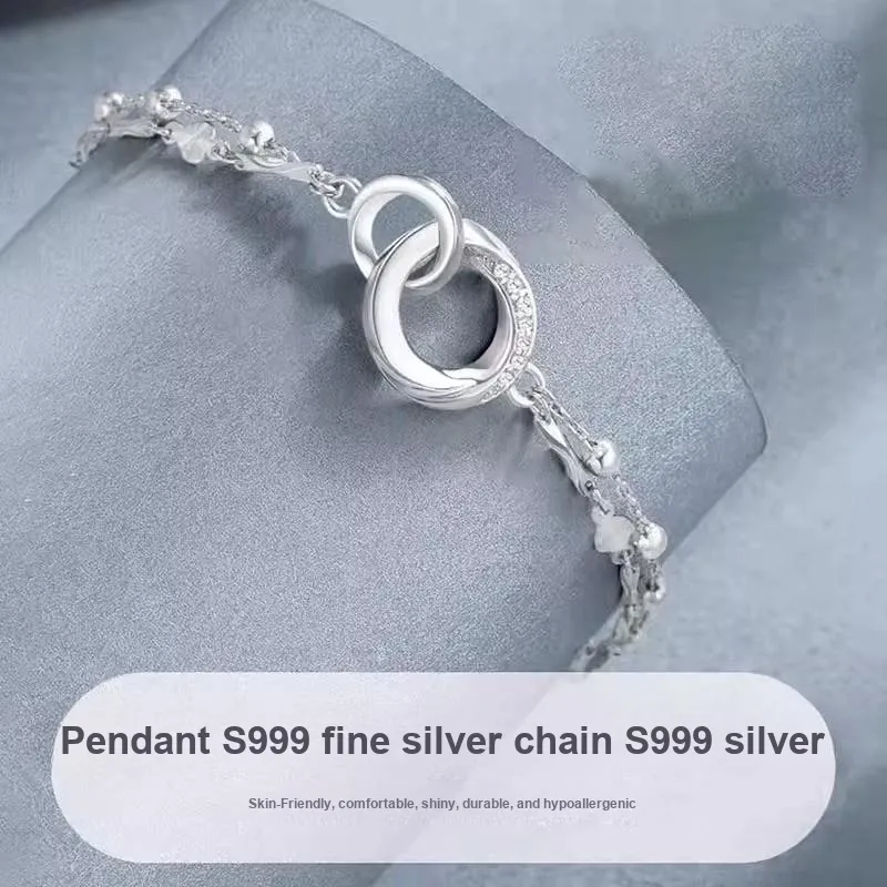 Regalrose 999 Fine Silver Bracelets Women's Silver-2