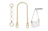 (Gold-Tone) White Moon Extender Chain+Decorative Chain 40cm