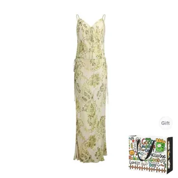 BVODE Slip Dresses Women's Green Shopping Bag
