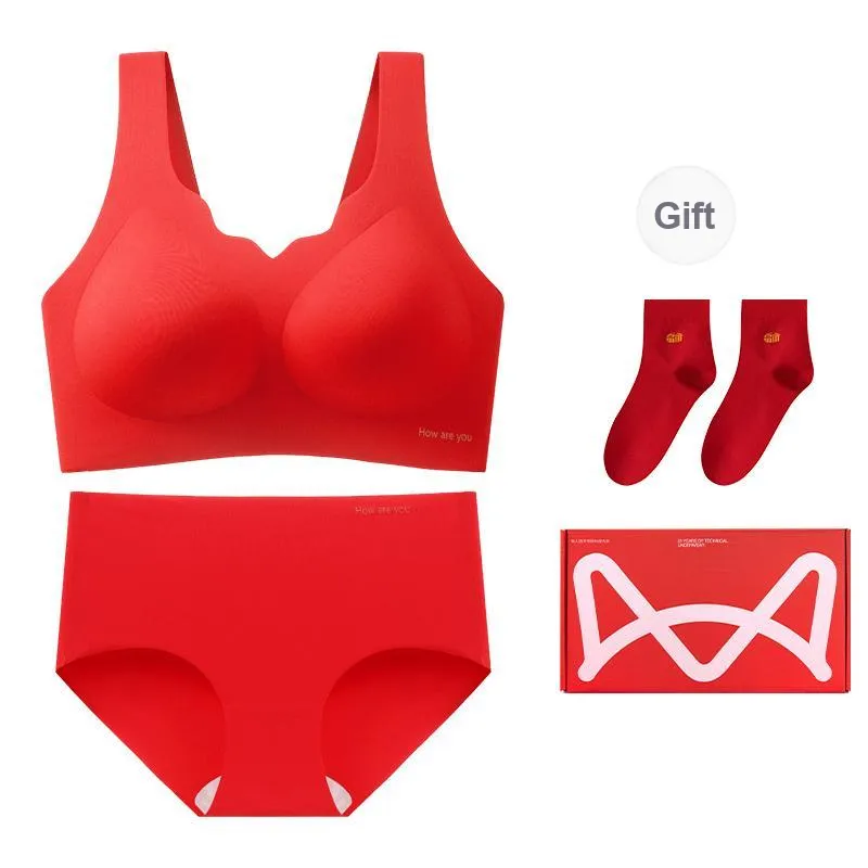 MIIOW Underwear Set Women's Gift Box Set Red-1